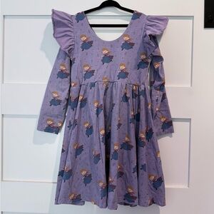 Frozen Kids Dress with Character Print
